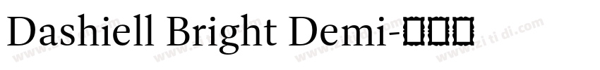 Dashiell Bright Demi字体转换 Dashiell Bright Demi字体转换
